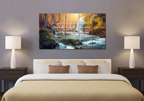 Proverbs 3:5-6 #40 KJV 'Trust in the Lord with all Thine Heart' Christian Scripture Wall Art Canvas