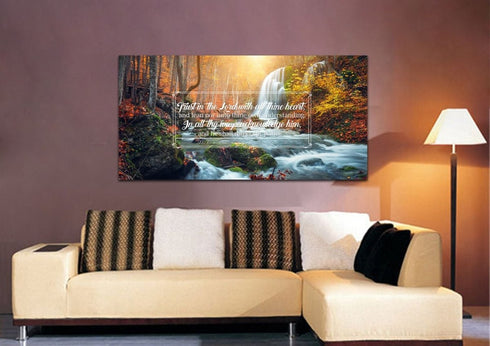 Proverbs 3:5-6 #40 KJV 'Trust in the Lord with all Thine Heart' Christian Scripture Wall Art Canvas