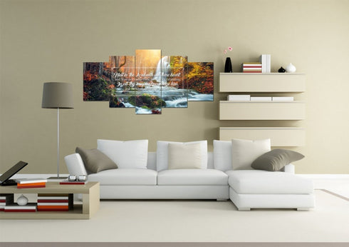 Proverbs 3:5-6 #40 KJV 'Trust in the Lord with all Thine Heart' Christian Scripture Wall Art Canvas