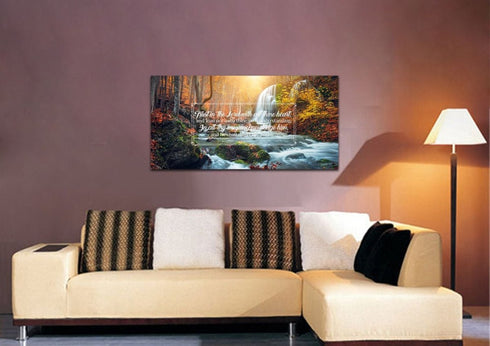 Proverbs 3:5-6 #40 KJV 'Trust in the Lord with all Thine Heart' Christian Scripture Wall Art Canvas