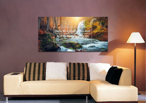 Proverbs 3:5-6 #40 KJV 'Trust in the Lord with all Thine Heart' Christian Scripture Wall Art Canvas