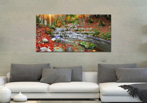 Proverbs 3:5-6 #41 KJV 'Trust in the Lord with all Thine Heart' Christian Scripture Wall Art Canvas
