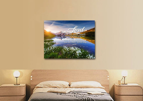 Proverbs 3:5-6 #45 KJV 'Trust in the Lord with all Thine Heart' Christian Scripture Wall Art Canvas