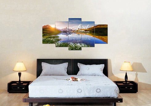 Proverbs 3:5-6 #45 KJV 'Trust in the Lord with all Thine Heart' Christian Scripture Wall Art Canvas