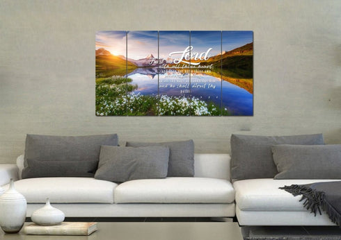 Proverbs 3:5-6 #45 KJV 'Trust in the Lord with all Thine Heart' Christian Scripture Wall Art Canvas