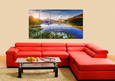 Proverbs 3:5-6 #45 KJV 'Trust in the Lord with all Thine Heart' Christian Scripture Wall Art Canvas