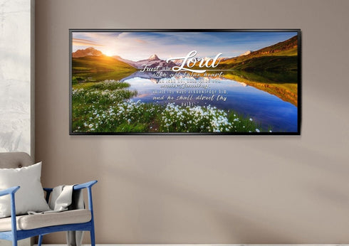 Proverbs 3:5-6 #45 KJV 'Trust in the Lord with all Thine Heart' Christian Scripture Wall Art Canvas