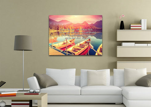 Proverbs 3:5-6 #5 KJV 'Trust in the Lord' Christian Scripture Wall Art Canvas