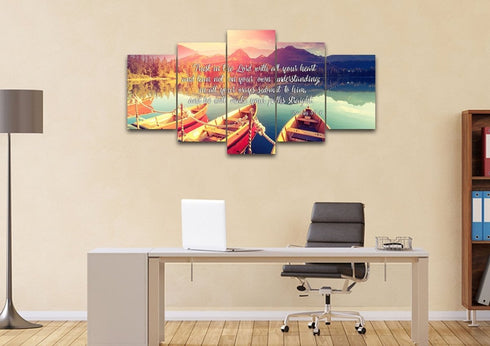 Proverbs 3:5-6 #5 NIV Trust in the Lord Christian Scripture Wall Art Canvas