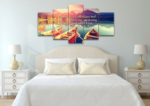 Proverbs 3:5-6 #5 NIV Trust in the Lord Christian Scripture Wall Art Canvas