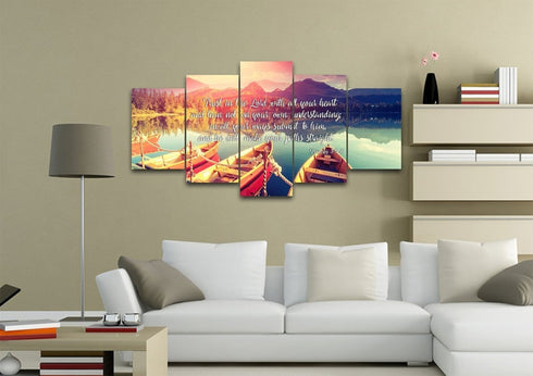 Proverbs 3:5-6 #5 NIV Trust in the Lord Christian Scripture Wall Art Canvas