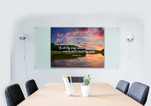 Proverbs 3:5-6 #6 KJV 'Trust in the Lord' Christian Scripture Wall Art Canvas