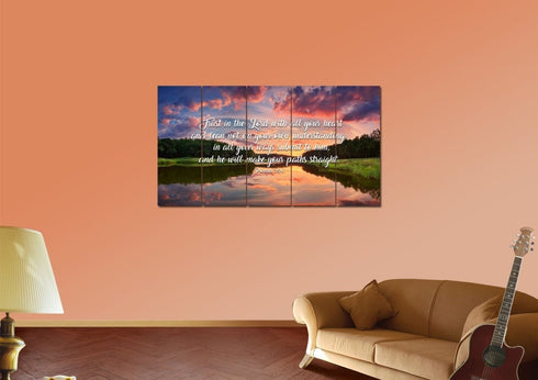 Proverbs 3:5-6 #6 NIV Trust in the Lord Christian Scripture Wall Art Canvas
