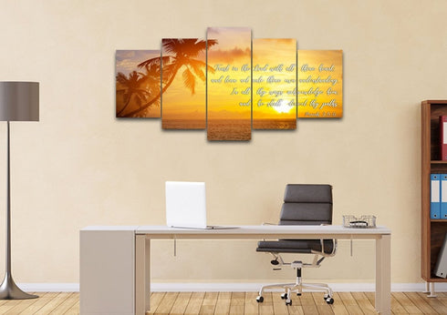Proverbs 3:5-6 #7 KJV 'Trust in the Lord' Christian Scripture Wall Art Canvas