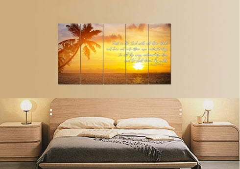 Proverbs 3:5-6 #7 KJV 'Trust in the Lord' Christian Scripture Wall Art Canvas