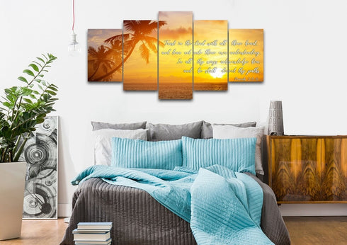 Proverbs 3:5-6 #7 KJV 'Trust in the Lord' Christian Scripture Wall Art Canvas