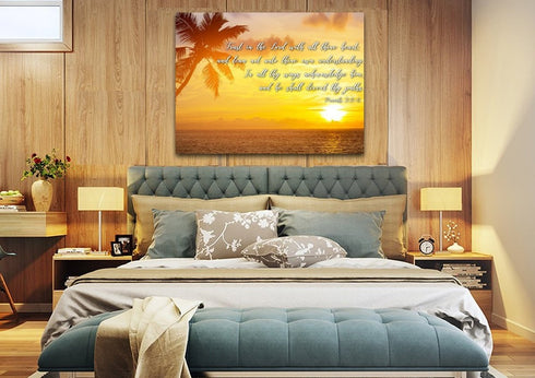 Proverbs 3:5-6 #7 KJV 'Trust in the Lord' Christian Scripture Wall Art Canvas