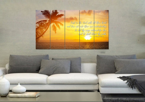 Proverbs 3:5-6 #7 KJV 'Trust in the Lord' Christian Scripture Wall Art Canvas