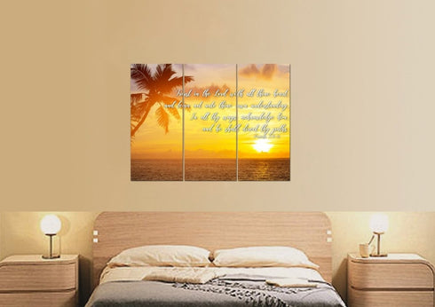 Proverbs 3:5-6 #7 KJV 'Trust in the Lord' Christian Scripture Wall Art Canvas