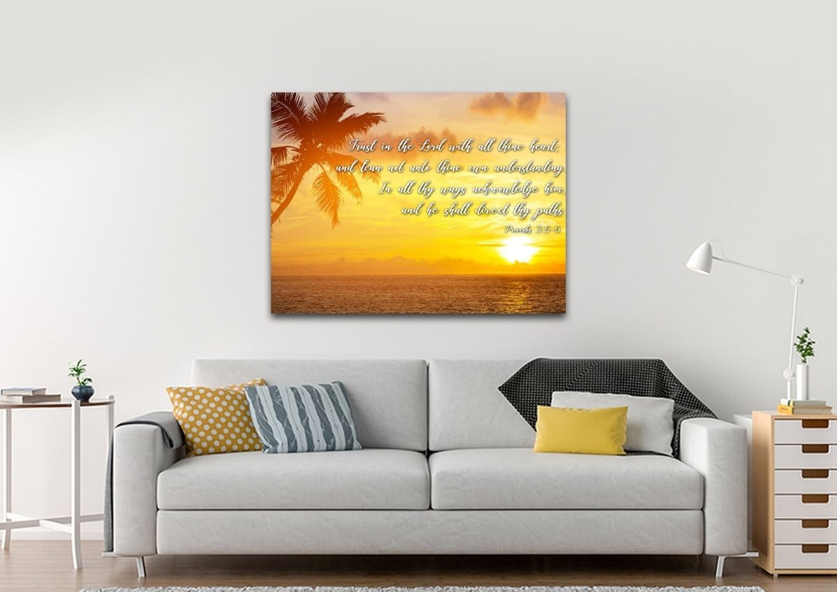 Proverbs 3:5-6 #7 KJV 'Trust in the Lord' Christian Scripture Wall Art ...