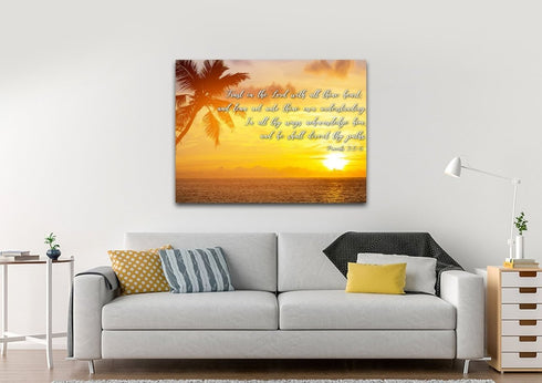 Proverbs 3:5-6 #7 KJV 'Trust in the Lord' Christian Scripture Wall Art Canvas