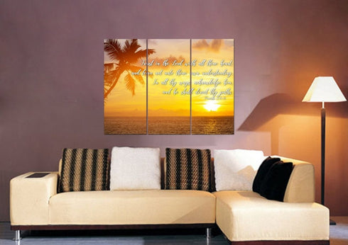 Proverbs 3:5-6 #7 KJV 'Trust in the Lord' Christian Scripture Wall Art Canvas