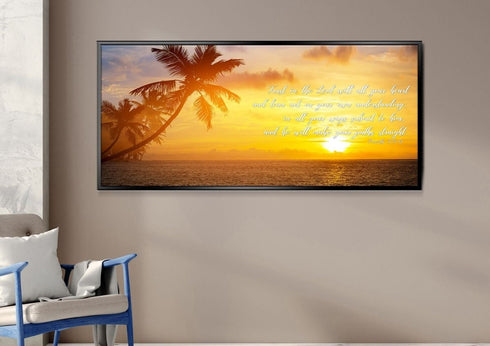 Proverbs 3:5-6 #7 NIV Trust in the Lord Christian Scripture Wall Art Canvas