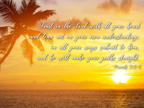Proverbs 3:5-6 #7 NIV Trust in the Lord Christian Scripture Wall Art Canvas