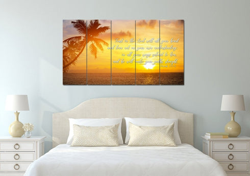 Proverbs 3:5-6 #7 NIV Trust in the Lord Christian Scripture Wall Art Canvas