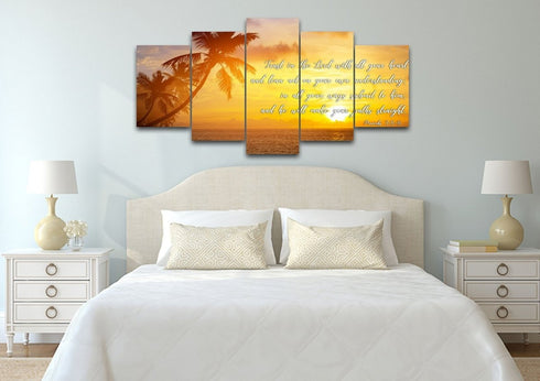 Proverbs 3:5-6 #7 NIV Trust in the Lord Christian Scripture Wall Art Canvas