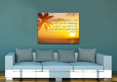 Proverbs 3:5-6 #7 NIV Trust in the Lord Christian Scripture Wall Art Canvas