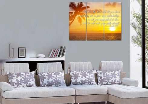 Proverbs 3:5-6 #7 NIV Trust in the Lord Christian Scripture Wall Art Canvas