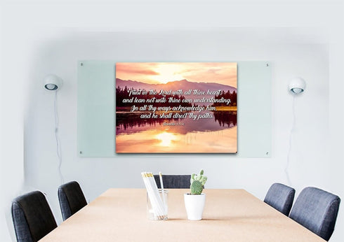 Proverbs 3:5-6 #8 KJV 'Trust in the Lord' Christian Scripture Wall Art Canvas