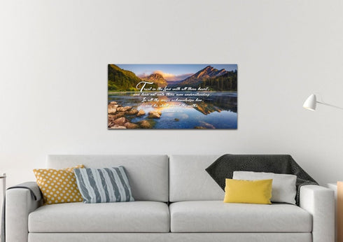 Proverbs 3:5-6 #9 KJV 'Trust in the Lord' Christian Scripture Wall Art Canvas