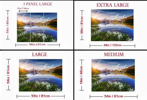 Proverbs 3:5-6 #9 KJV 'Trust in the Lord' Christian Scripture Wall Art Canvas