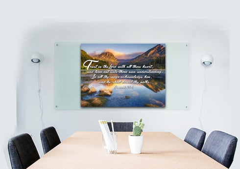 Proverbs 3:5-6 #9 KJV 'Trust in the Lord' Christian Scripture Wall Art Canvas