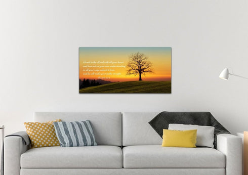 Proverbs 3:5-6 NIV #49 Bible Verse Canvas Wall Art