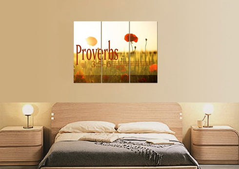 Proverbs 3:5-6 NIV #53 Bible Verse Canvas Wall Art