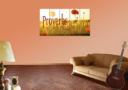 Proverbs 3:5-6 NIV #53 Bible Verse Canvas Wall Art