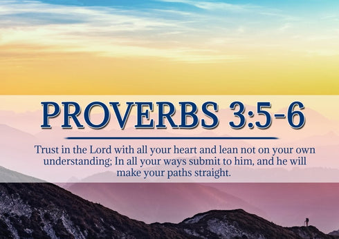 Proverbs 3:5-6 NIV #55 Bible Verse Canvas Wall Art