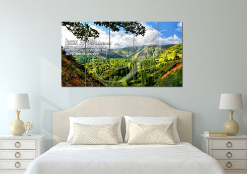 Proverbs 3:5-6 NIV #56 Bible Verse Canvas Wall Art