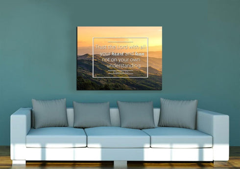 Proverbs 3:5 #7 NIV Trust in the Lord Bible Verse Wall Art Canvas