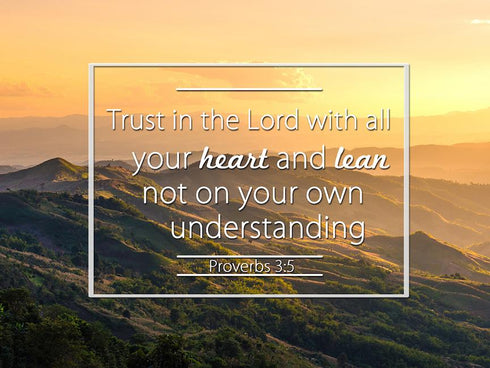 Proverbs 3:5 #7 NIV Trust in the Lord Bible Verse Wall Art Canvas