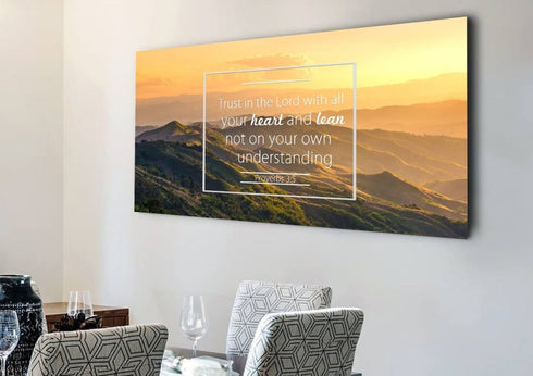 Proverbs 3:5 #7 NIV Trust in the Lord Bible Verse Wall Art Canvas