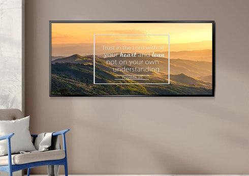 Proverbs 3:5 #7 NIV Trust in the Lord Bible Verse Wall Art Canvas