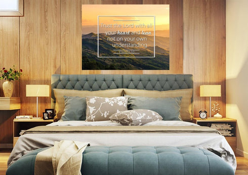 Proverbs 3:5 #7 NIV Trust in the Lord Bible Verse Wall Art Canvas