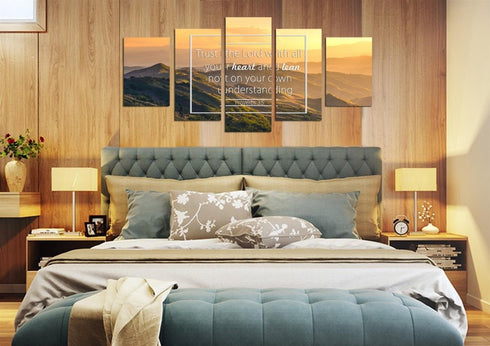 Proverbs 3:5 #7 NIV Trust in the Lord Bible Verse Wall Art Canvas