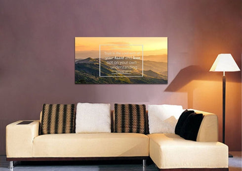 Proverbs 3:5 #7 NIV Trust in the Lord Bible Verse Wall Art Canvas