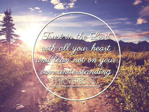 Proverbs 3:5 #8 NIV Trust in the Lord Bible Verse Wall Art Canvas