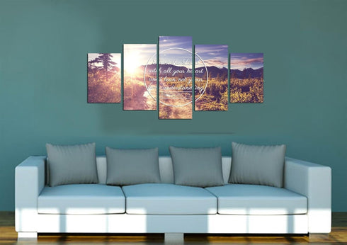 Proverbs 3:5 #8 NIV Trust in the Lord Bible Verse Wall Art Canvas